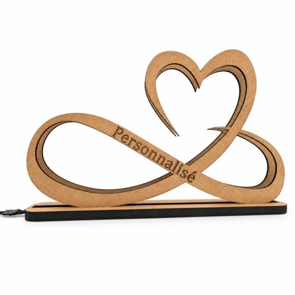 Décoration LED cœur infini avec télécommande